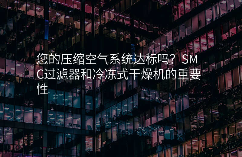 您的压缩空气系统达标吗?SMC过滤器和冷冻式干燥机的重要性