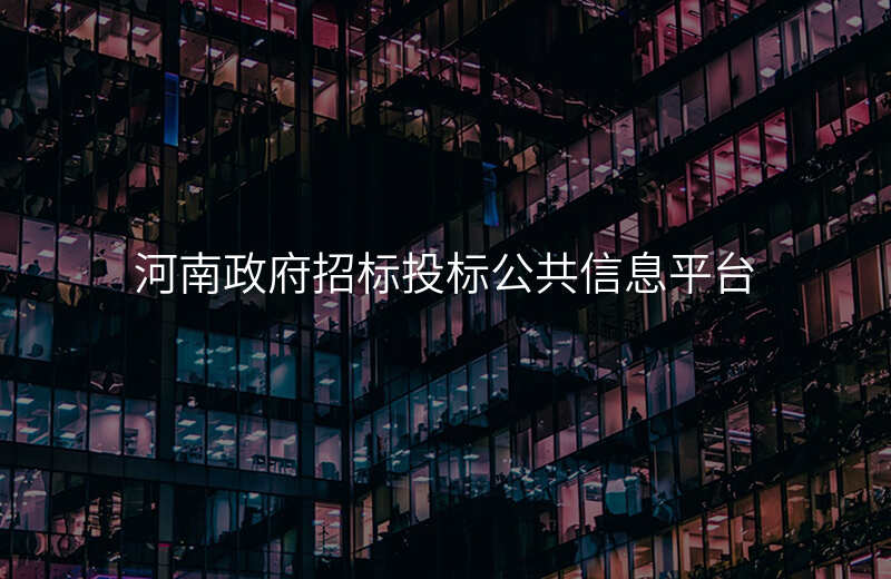 河南政府招标投标公共信息平台