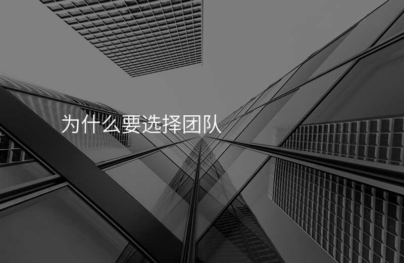 为什么要选择团队