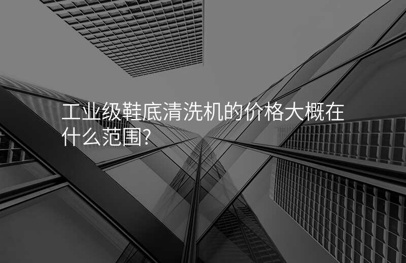 工业级鞋底清洗机的价格大概在什么范围?
