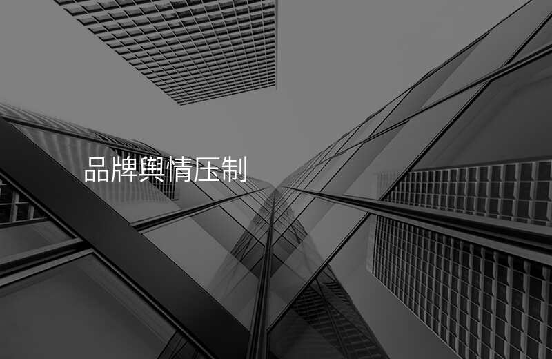 品牌舆情压制