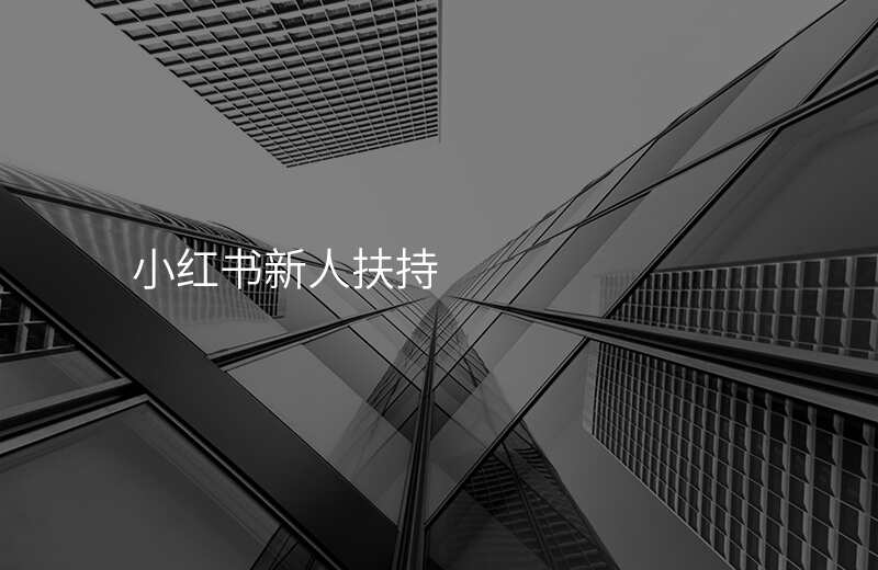 小红书新人扶持