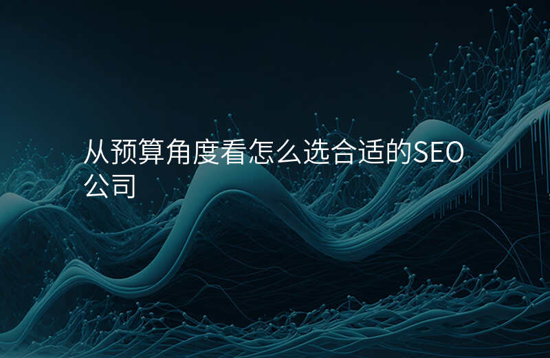 从预算角度看怎么选合适的SEO公司