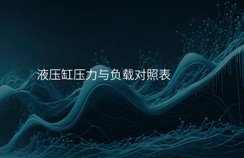 液压缸压力与负载对照表