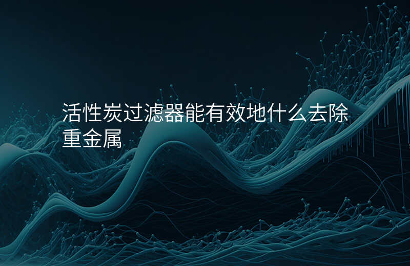 活性炭过滤器能有效地什么去除重金属