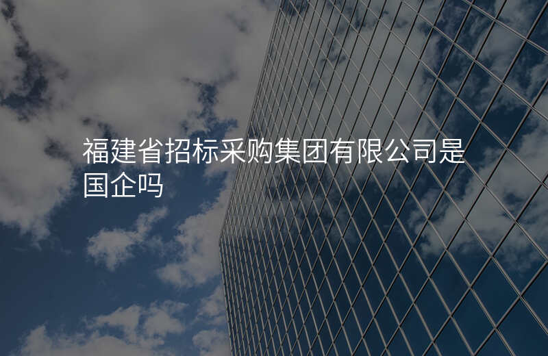 福建省招标采购集团有限公司是国企吗