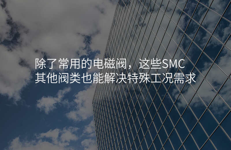 除了常用的电磁阀,这些SMC其他阀类也能解决特殊工况需求