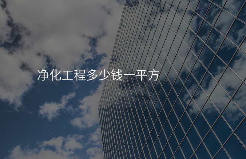净化工程多少钱一平方