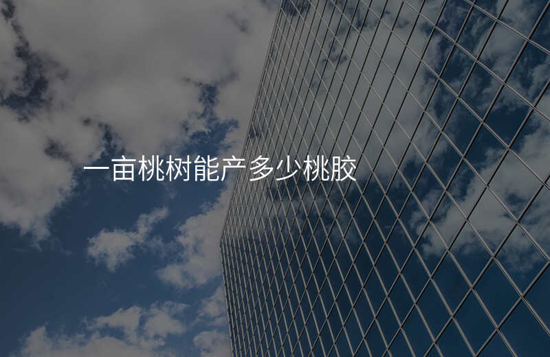 一亩桃树能产多少桃胶