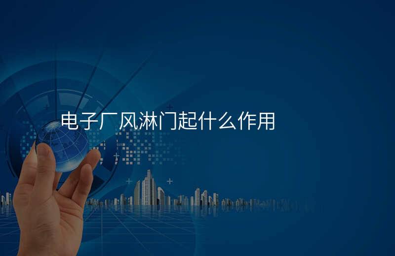 电子厂风淋门起什么作用