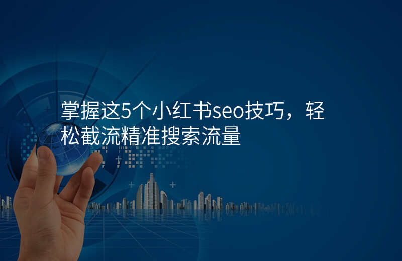 掌握这5个小红书seo技巧,轻松截流精准搜索流量