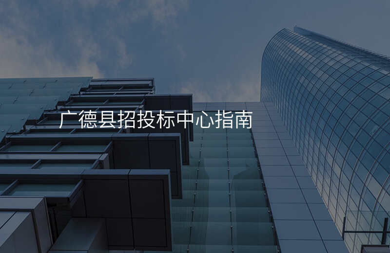 广德县招投标中心指南
