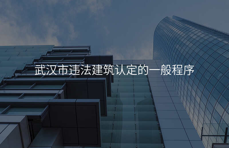 武汉市违法建筑认定的一般程序