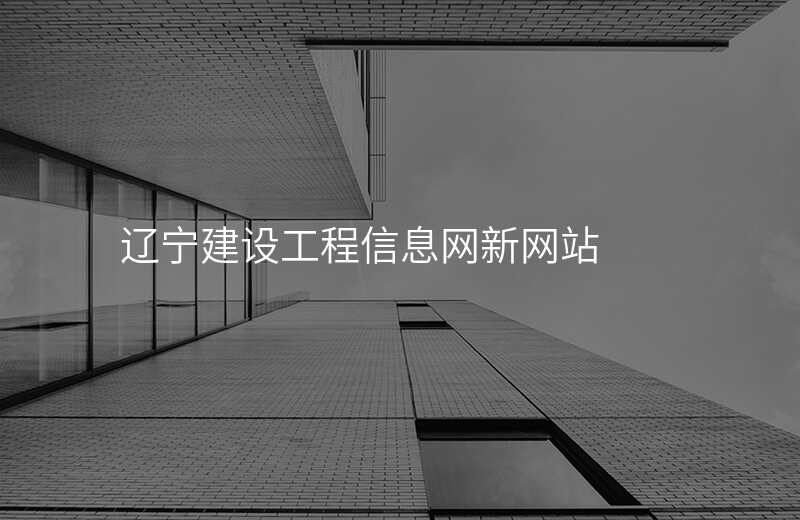 辽宁建设工程信息网新网站