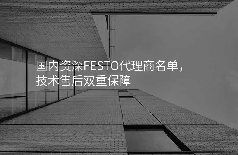 国内资深FESTO代理商名单,技术售后双重保障