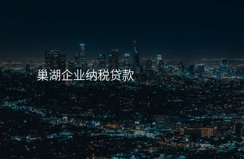 巢湖企业纳税贷款