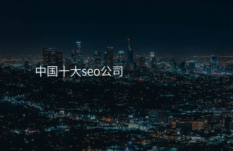 中国十大seo公司