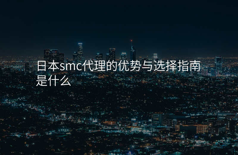 日本smc代理的优势与选择指南是什么