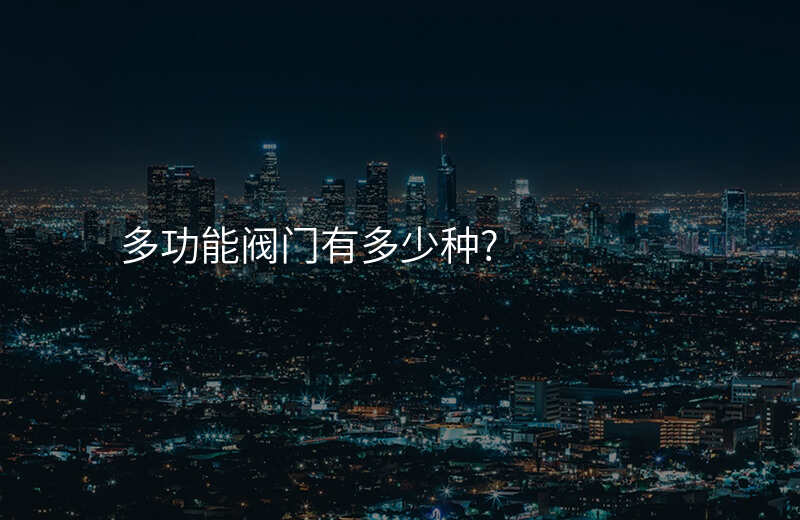 多功能阀门有多少种?