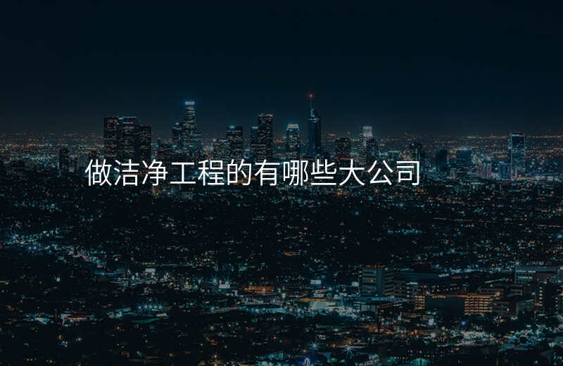做洁净工程的有哪些大公司