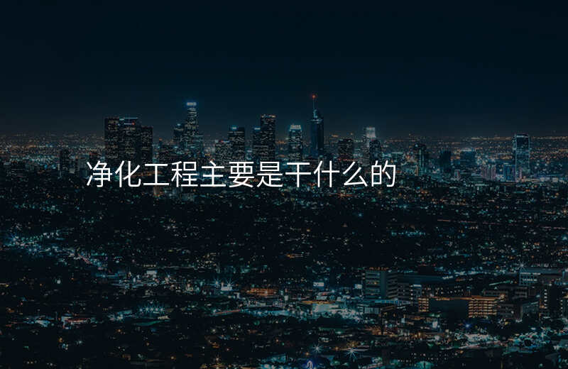 净化工程主要是干什么的