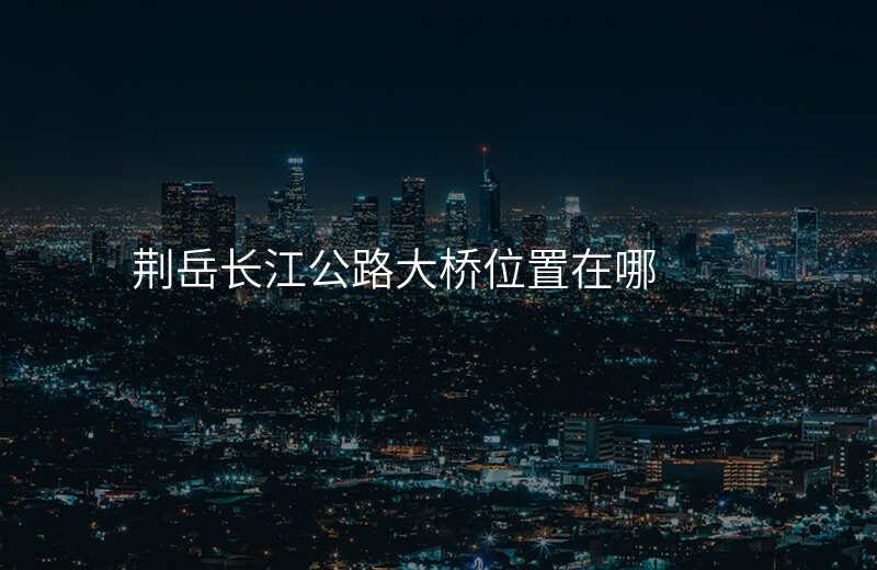 荆岳长江公路大桥位置在哪