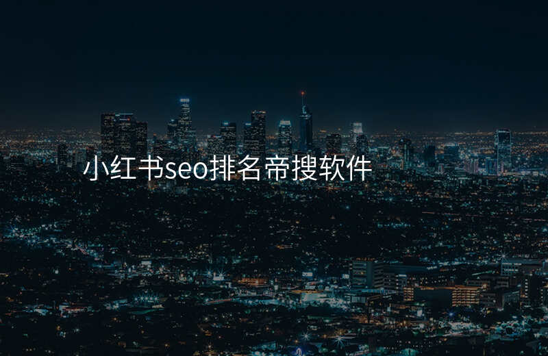 小红书seo排名帝搜软件