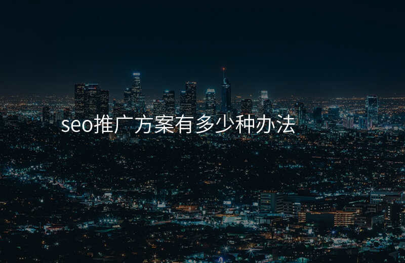 seo推广方案有多少种办法