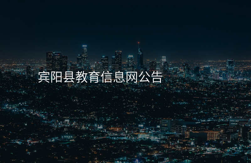 宾阳县教育信息网公告