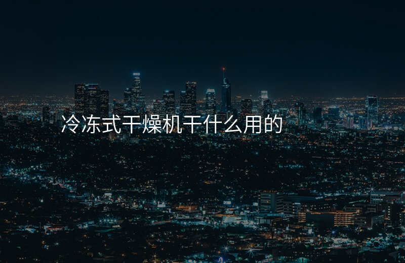 冷冻式干燥机干什么用的