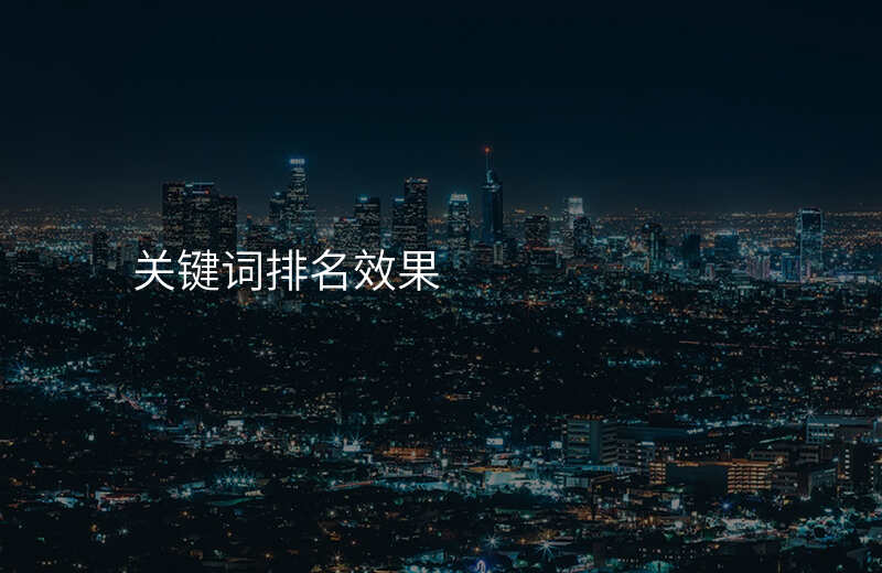 关键词排名效果