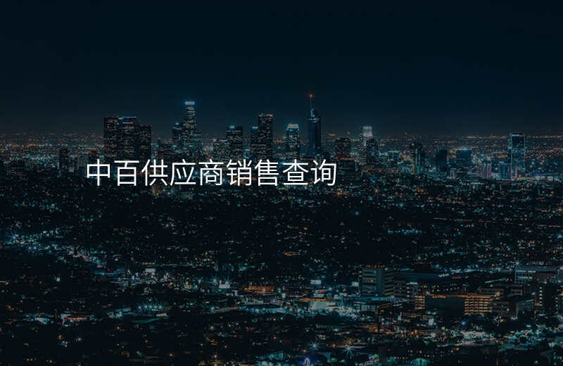 中百供应商销售查询