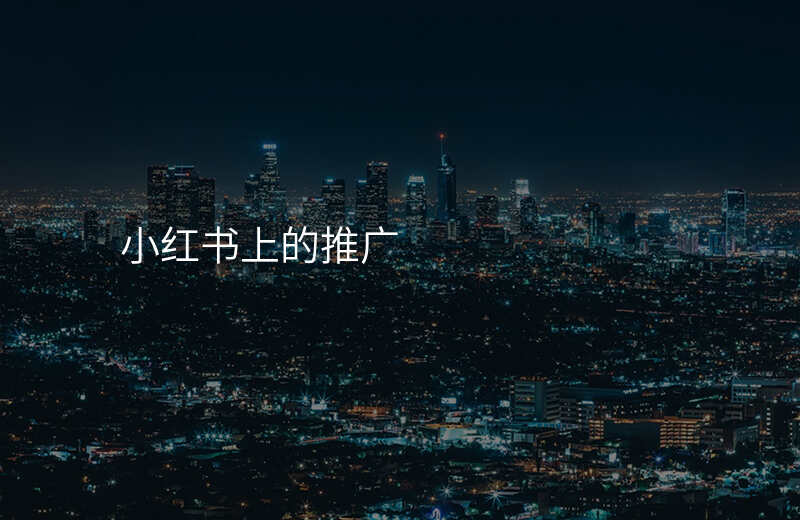 小红书上的推广