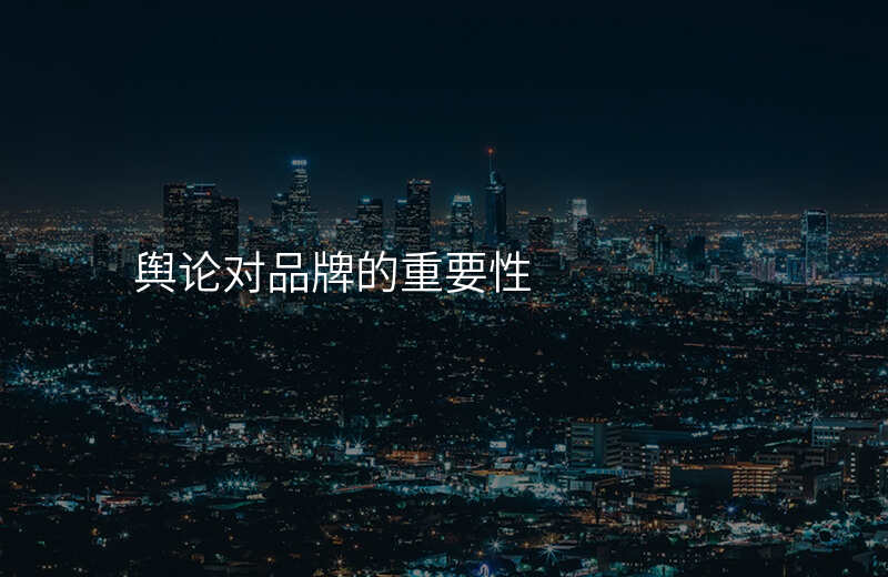 舆论对品牌的重要性