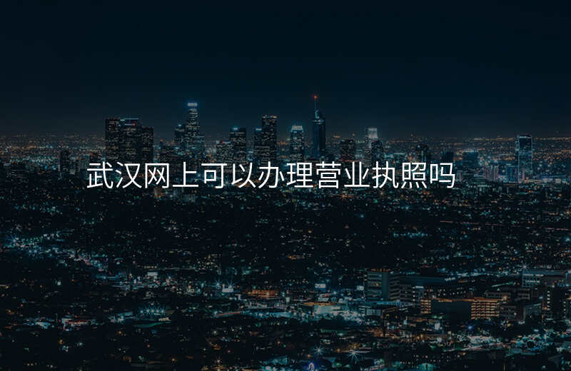 武汉网上可以办理营业执照吗