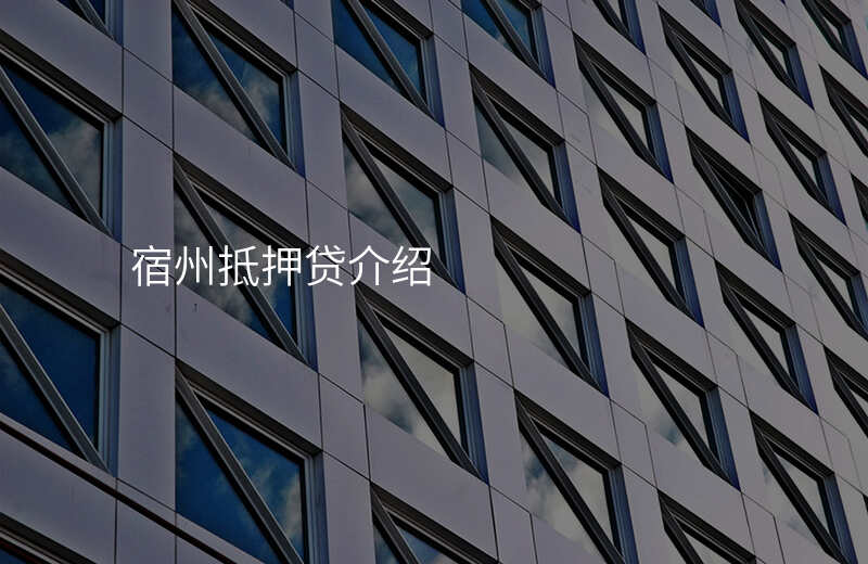宿州抵押贷介绍