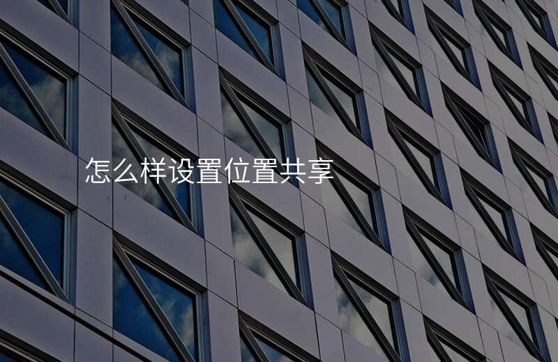 怎么设置位置共享在别的地方 怎么设置位置共享在别的地方