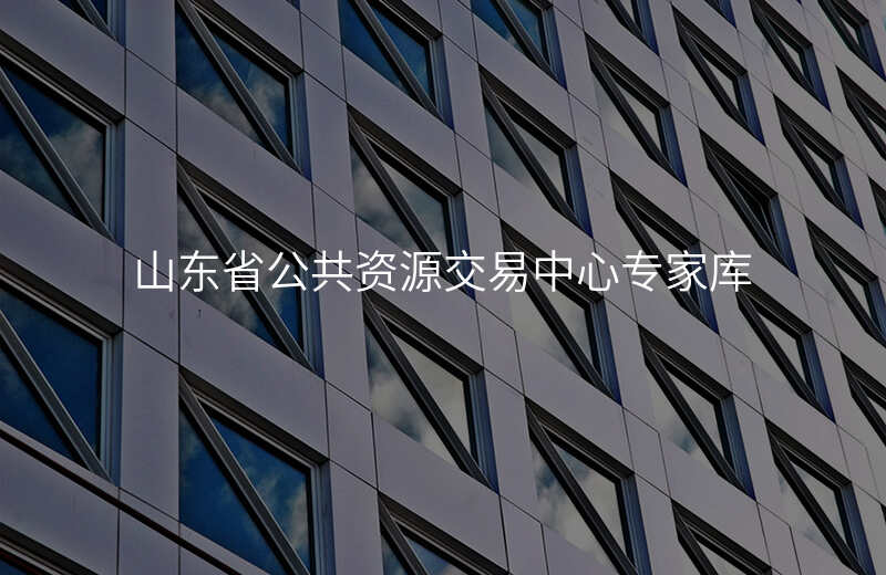 山东省公共资源交易中心专家库