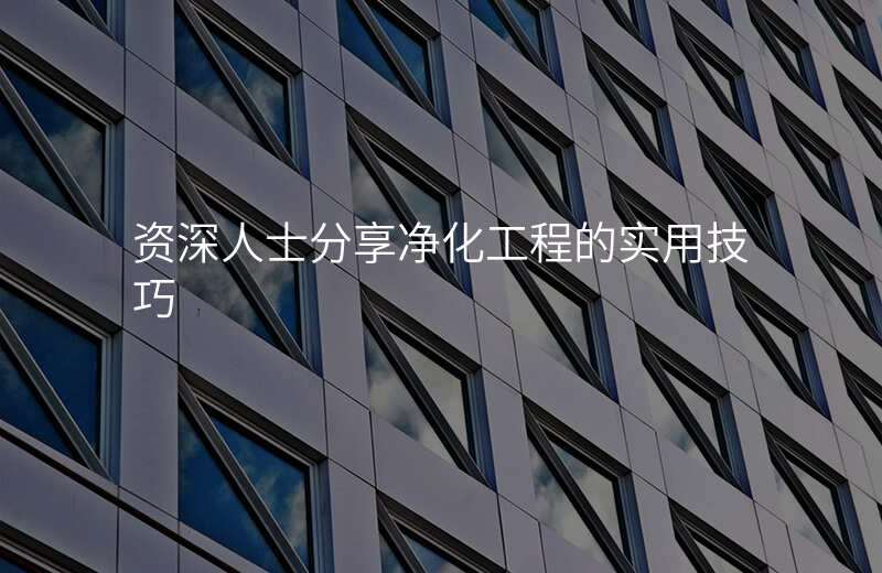 资深人士分享净化工程的实用技巧