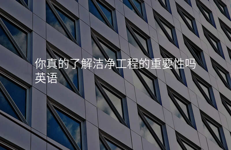 你真的了解洁净工程的重要性吗英语