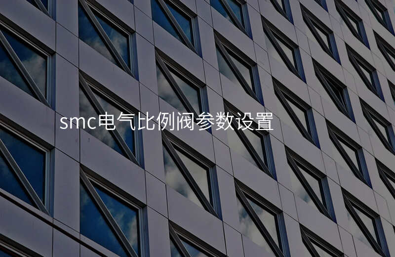 smc电气比例阀参数设置