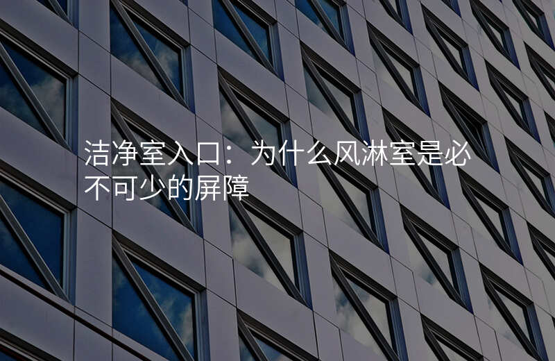 洁净室入口:为什么风淋室是必不可少的屏障
