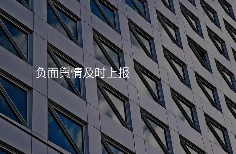 负面舆情及时上报
