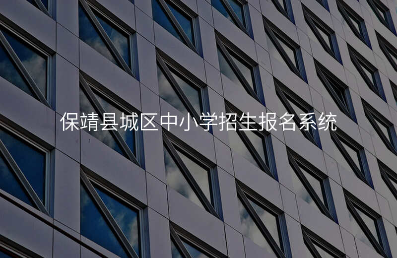 保靖县城区中小学招生报名系统