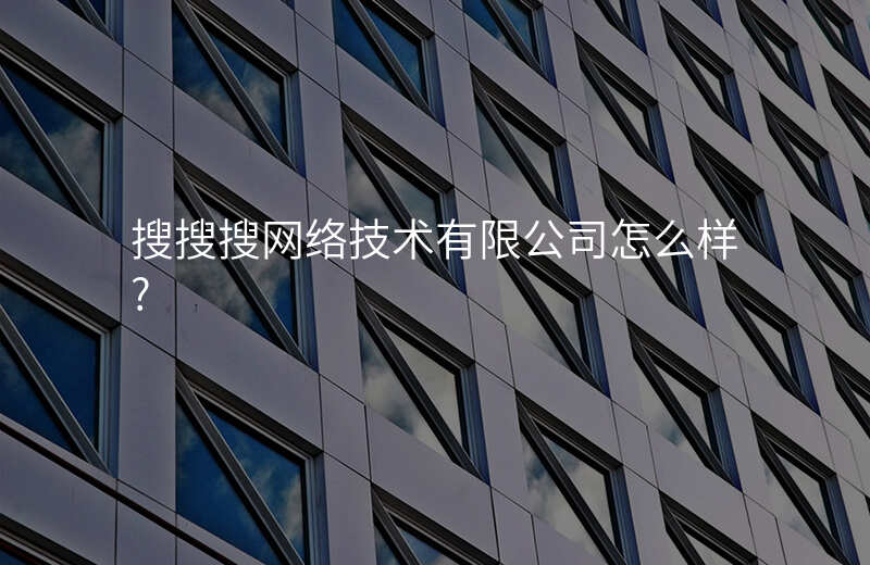 搜搜搜网络技术有限公司怎么样?