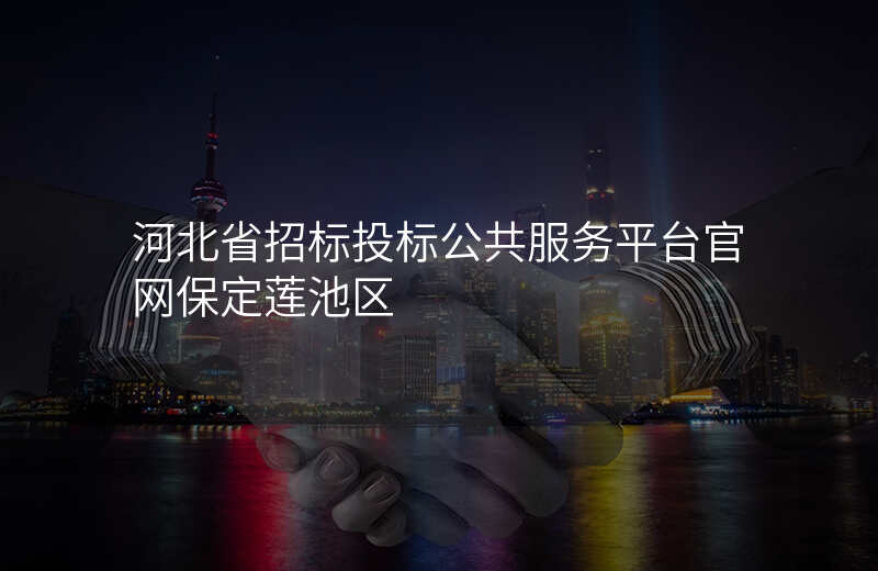 河北省招标投标公共服务平台官网保定莲池区