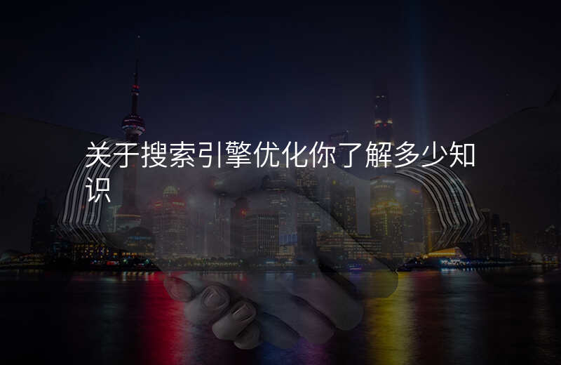 关于搜索引擎优化你了解多少知识