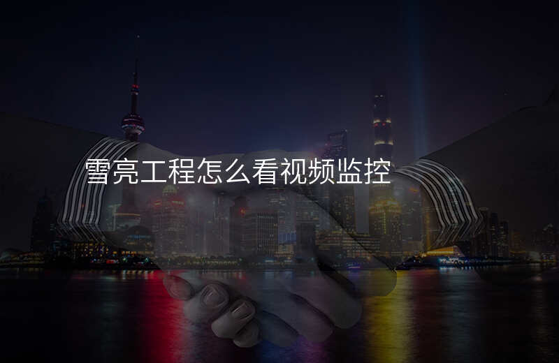 雪亮工程怎么看视频监控