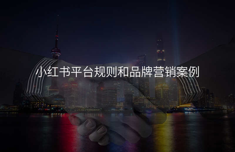 小红书平台规则和品牌营销案例
