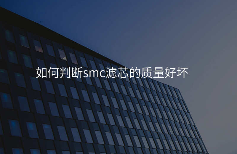 如何判断smc滤芯的质量好坏